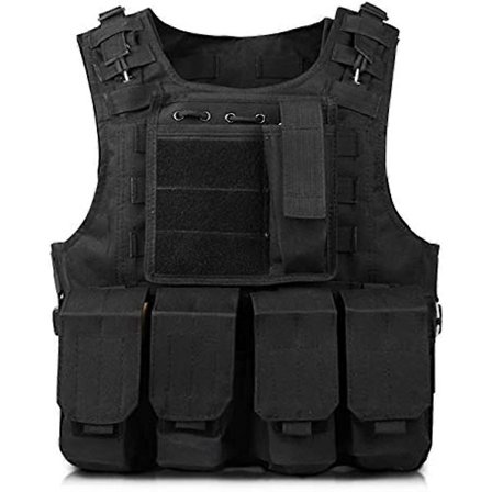 Warooma Børne Taktisk Vest Camouflage Kampvest Udendørs CS Feltspil Kamp Sikkerhedsvagt Vest Martial Arts Træning Beskyttelse