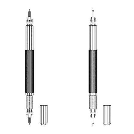 2x Wolframkarbid-Graver Metall-Graveringsverktøy Aluminium Etse-Graveringspenn