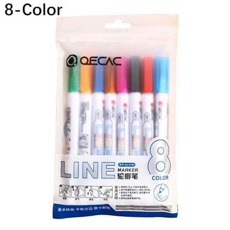 Double Line Outline Pen Marker Pen 8-COLOR 8-COLOR