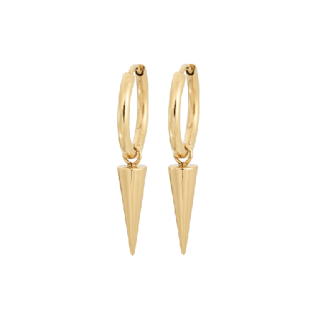 Edblad Peak Hoops Gold Earring Smycken & klockor Dam Guld ONESIZE