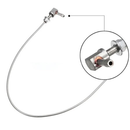 Varmelegeme Brændstof Standrør 405mm Køretøjsvarmer Brændstofrør Tank Pickup Lavprofil Rørledning Til Eberspacher Webasto 1322632A