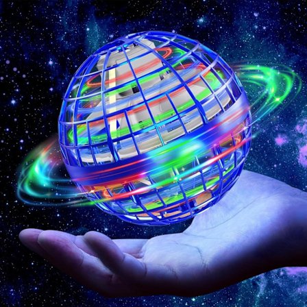 Blå Flyvende Bold, RGB Lys Hover Bold til Indendørs Udendørs Leg, Gave til Aldre 6-12