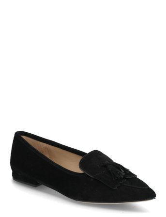 Lauren Ralph Lauren Londyn Sheep-Suede Kiltie Ballet Flat - Black - 37