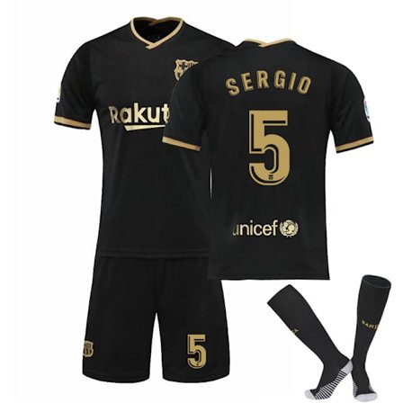 Fotbollssats Fotbollströja Träningsset21/22 Sergio Barcelona No.5 XS