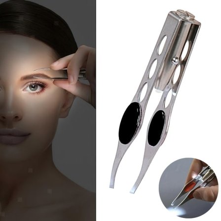 Rostfri pincett med LED-lampa