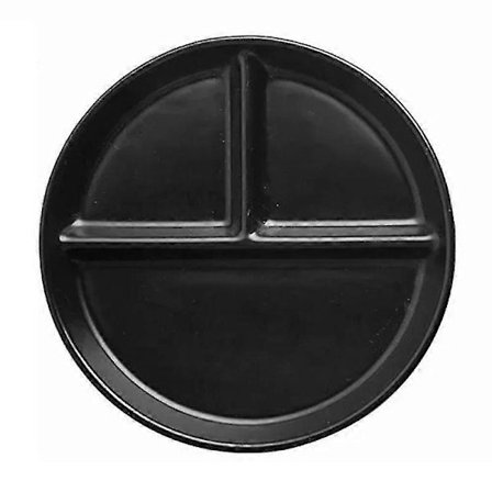 RY-0135 23cm Opdelt Tallerken Portionskontrol 3 Rum Diæt Tallerken Hvedestrå (BPA Fri, Ingen -Sy