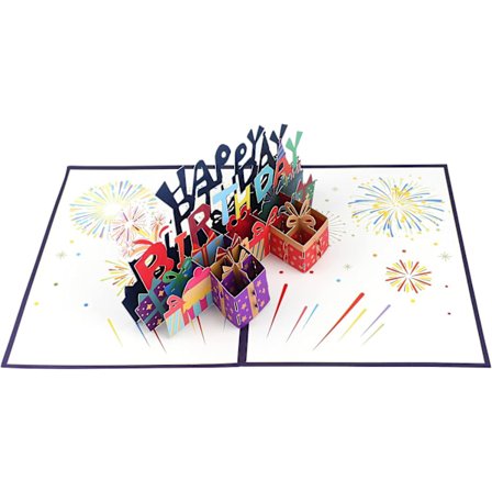 3D fødselsdagskort, håndlavet kreativt og mindeværdigt pop-up