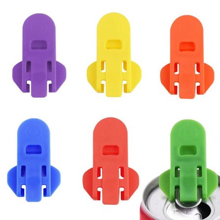 6 Deler Manuell Enkel Boksåpner, Lekkasjesikker Brusboksbeskytter Boksåpner for Brus, Cola, Øl, Soda, Aluminiumsdrikke