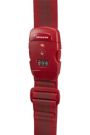 Samsonite Luggage Strap/Tsa Lock, Red