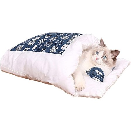 Varm Aftagelig Kattesovepose Sengemåtte til Katte u0026 Hunde Blødt Komfortabelt Kæledyrshus