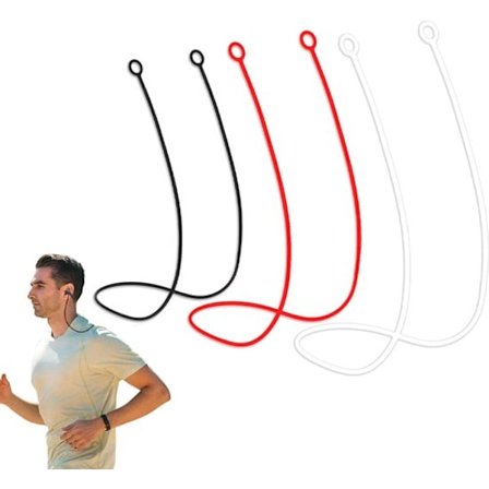 ING Tre 48cm hörlurskablar - anti-förlust silikonrem (endast för trådlösa hörlurar, hörlurar ingår ej)