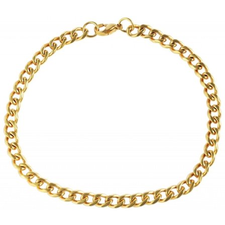 Fotsmycke Fotlänk Vristlänk Fotkedja i Stål - Guld Kedja