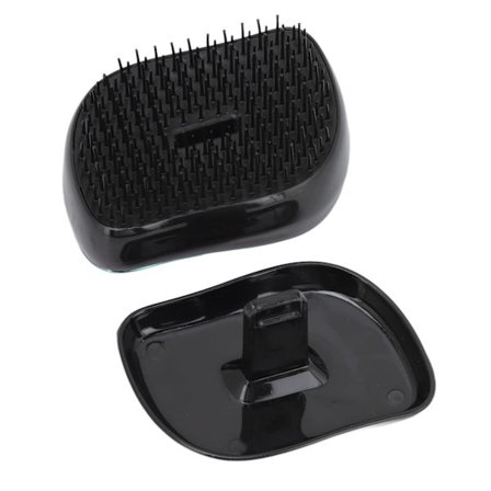 Redende hårbørste massage palmeform blank detangler hårbørste til tyndt langt krøllet hår elektropletning blå