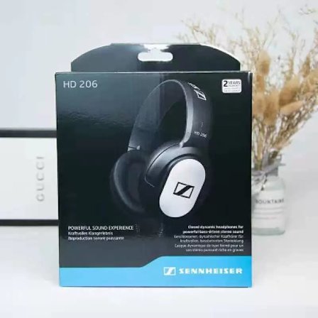 Sennheiser HD 206 Lukkede Dynamiske Stereohodetelefoner For Studioytelse Live Og Djs