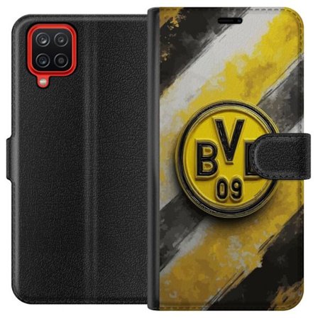 Kompatibel Tegnebogsetui til Samsung Samsung Galaxy A12 Farverigt abstrakt puslespillsmønster, der symboliserer fællesskab, mangfoldighed og kreativ