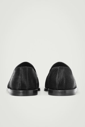COS Men's The Pony Hair Loafers in Black