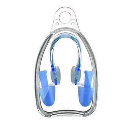 Myke neseklemmer i silikon + 2 ørepropper sett for vannsport, svømming, nesepropper, ørepropper for voksne og barn