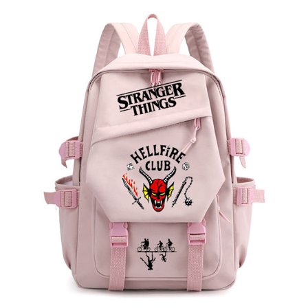 Stranger Things Print Rygsæk, Teen Rygsæk, Multifunktionel, Stor Kapacitet, Holdbart Materiale, Flere Farver Tilgængelige
