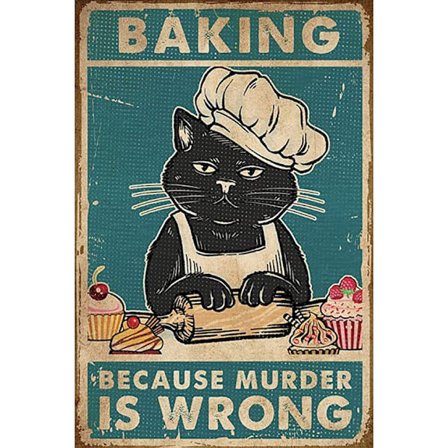 30x40CM Käsityönä tehty 5D Art Diamond Painting - Kokki Musta Kissa, sopii