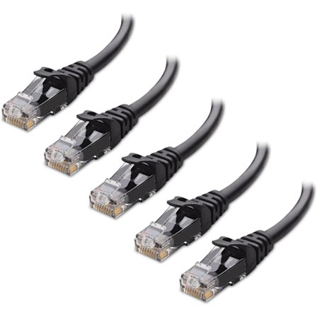 5-pak 10 Gbps Snagless Kort Cat6 Ethernet Kabel (Cat6 Kabel, Cat 6 Kabel)