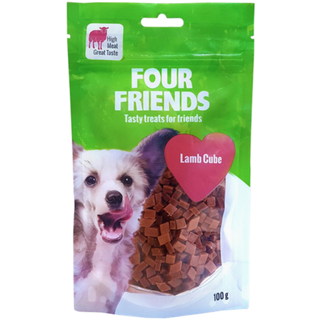 FourFriends - Hund/Katt Lammekube 100 g - Hund - Hundegodbiter & tyggebein - Naturlige godbiter for hund - ZOO.no
