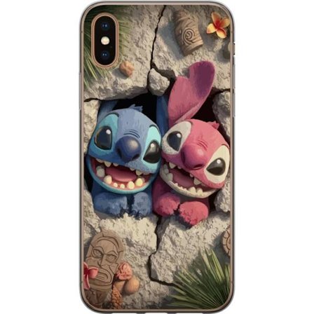 Yhteensopiva Puhelinkuori Apple Apple iPhone XS Max Stitch Angel Lilo & Stitch Motiivi Disney Rakkaus Sarjakuvahahmo Suosittu Sininen Avaruusolio Haus