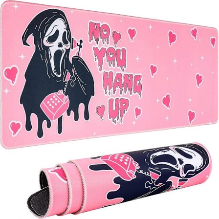 Musematte Stor Gaming Musematte 800x300 Skrivebordsmatte for Kontorpultmatte, Sklisikker Gummibase, Myk, Komfortabel og Holdbar (Rosa)