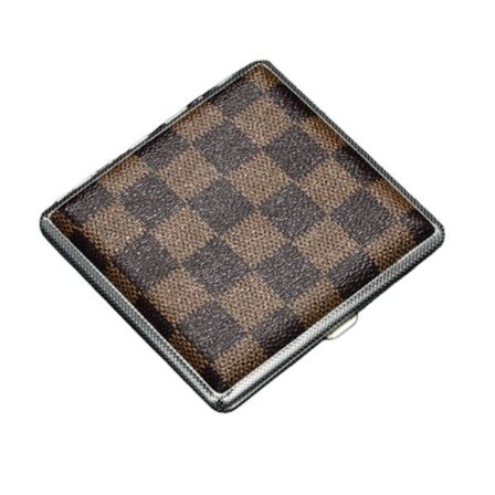 PU-læder cigaretetui - Rummer 20 cigaretter, bærbart og anti-knus brunt+sort brunt+sort