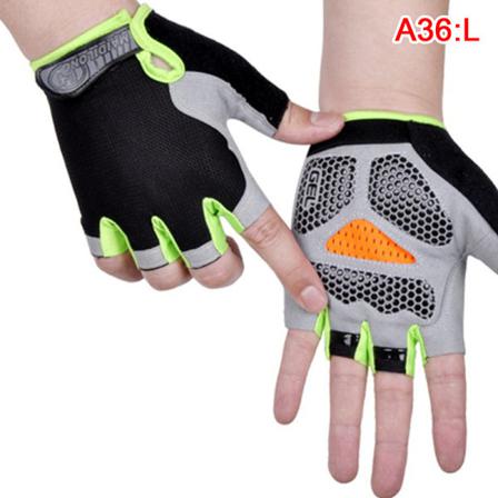 Cykling Anti-slip Anti-svett Herr Dam Half Finger Handskar Breat