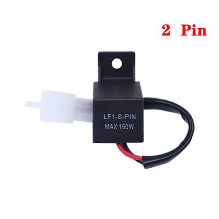 2-stifts 12V elektroniskt LED-blinkrelä Auto Motorcykel LED Blinkerslampor Blinkrelä Blinkershastighetskontroll Blinkrelä| |