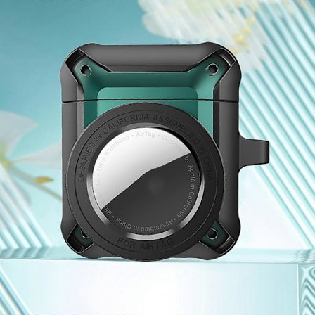 Skyddsfodral för AirPods 1/2 trådlösa hörlurar med AirTag-fodral