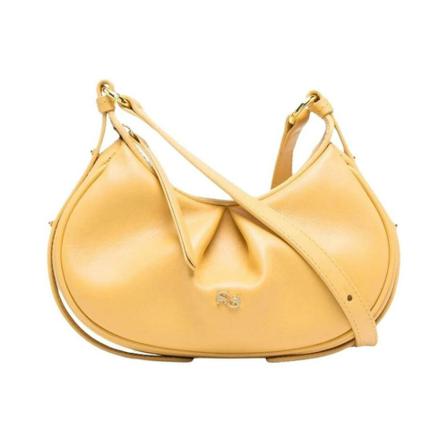 Yuzefi, Mini Bean Nappa Leather Geel, Dames, Maat:ONE Size