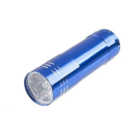 Uusi 9 LED Mini Ultra Kirkas Taskulamppu Taskulamppu Alumiini (1 kpl, sininen)