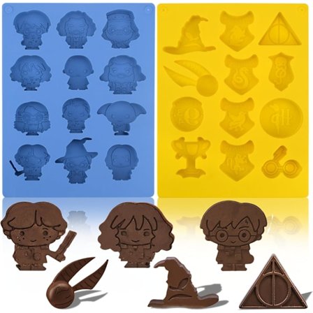 Silikonform för choklad (2-pack), design av, Lämplig för att göra choklad, isbitar, godis och muffins