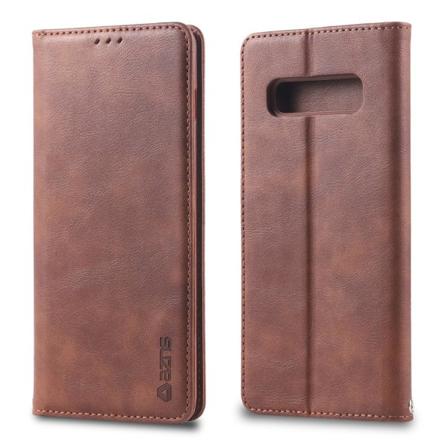 Samsung Galaxy S10 Plus - Azns Plånboksfodral - Brun Brun
