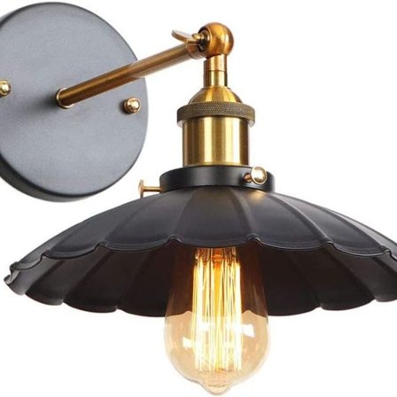 Vintage vägglampa Retro vägglampa Industriell stil Justerbar Mässing Finish Vinta