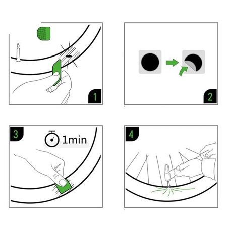 Rockbros GJ2001 reparasjonssett for sykkelslanger - gjennomskinnelig