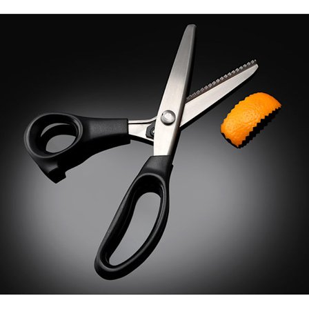 Stof pinking saks, Takkede og bølgede sy pinking saks