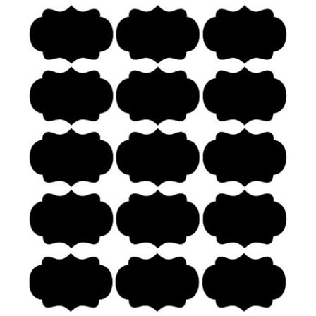 Tavla Stickers - Återanvändbara Stickers - Matlåde Stickers - Etiketter - 3.5*5cm - Inkluderar Tavla Penna - Set med 45