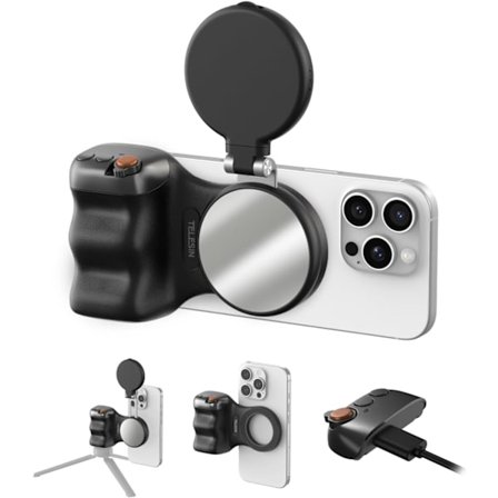 Magnetisk Mobilkameragrep med Selfielampe – Bluetooth Utløser i DSLR-stil