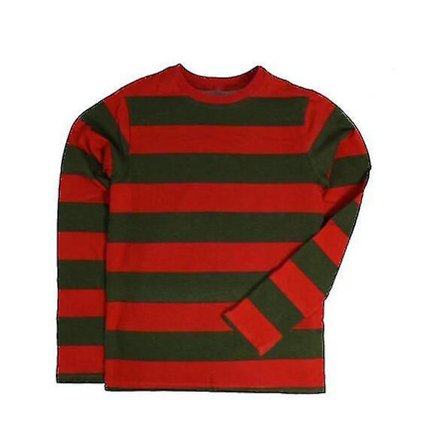 Baby Lil Nightmare Langærmet Oliven & Rød Stribet Skjorte Freddy Krueger Kostume Chucky Kostume Pennywise