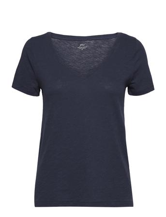 Vintage Cotton V-Neck Tee Blue J.Crew