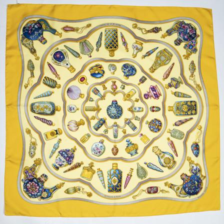 Hermès Vintage, Pre -owned Scarf Geel, Dames, Maat:ONE Size
