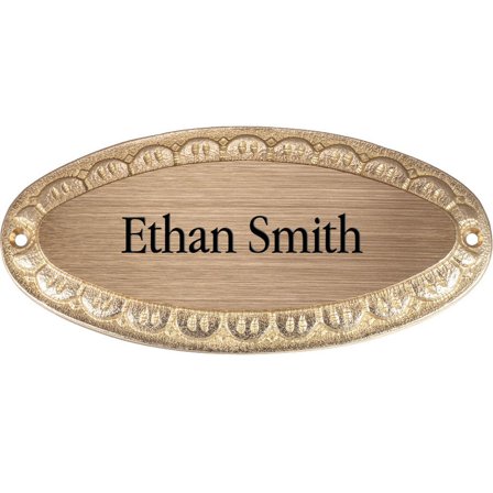 Door name plate - Customizable - Brass - 165x78mm - signomatic.com.au