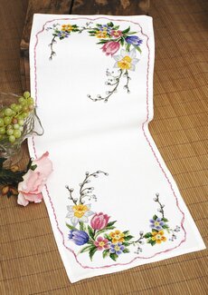 Stickpackung Tischläufer Frühling