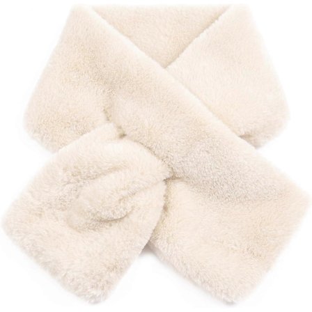 Skjerf med pelskrage for kvinner, skjerf i imitert pels for jenter, myk og behagelig, halsvarmer for vår, høst og vinterfrakk