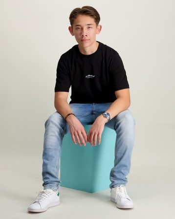 Jack & Jones JJESOHO TEE SS CREW NECK NOOS JNR Svart T-skjorter Gutt - Kids Brand Store