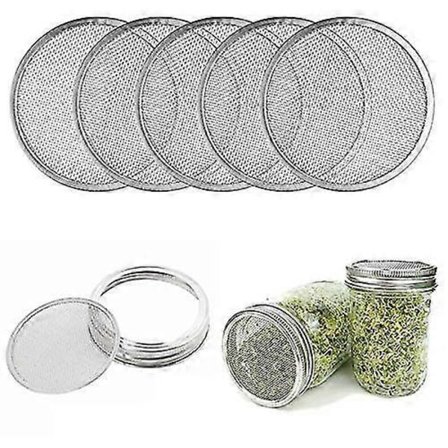 5 Pak Stålspiringslåg, 86mm Spiringsglas Si-Låg, Til Bredmundet Mason-Glas, Konservesglas db