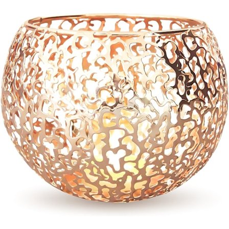 Gyllene Ljusstake för Te-Ljus, Ljusstake för Romantisk Middag, Aromaterapi Ljusstake för Bord, Dekoration för Födelsedag och Bröllop