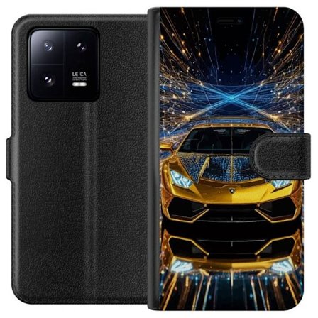 Xiaomi 13 Pro Lommeboketui Arsenal logo - klassiskt hvitt og blått fotballmotiv for fans av Premier League og engelsk sportsdesign